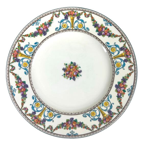 Antique Wedgwood Ventnor Enameled 10.5" Dinner Plate 1920's-Set of 3 - Picture 4 of 7